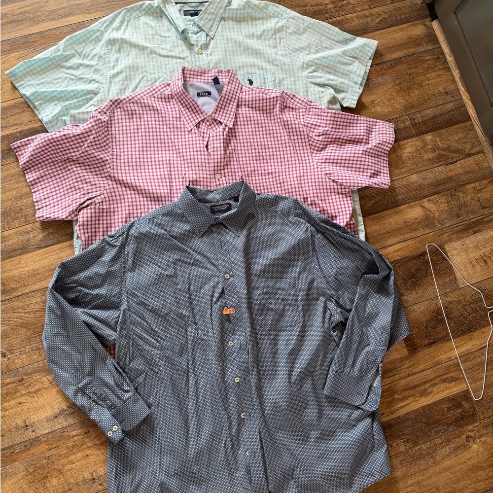 Lot of 3 Button Dress Shirts 3XL Tall